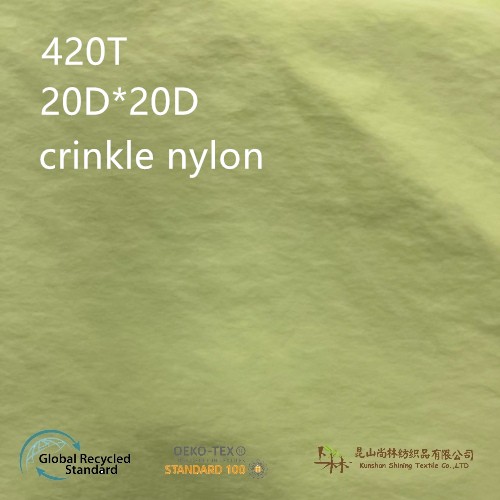 Light Weight wrinkled Nylon Taffeta Fabric for Jackets & Trousers | Shining Textile