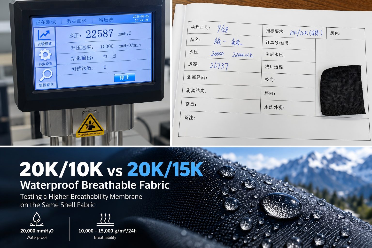 20K/10K vs 20K/15K Waterproof Breathable Fabric | Shining Textile