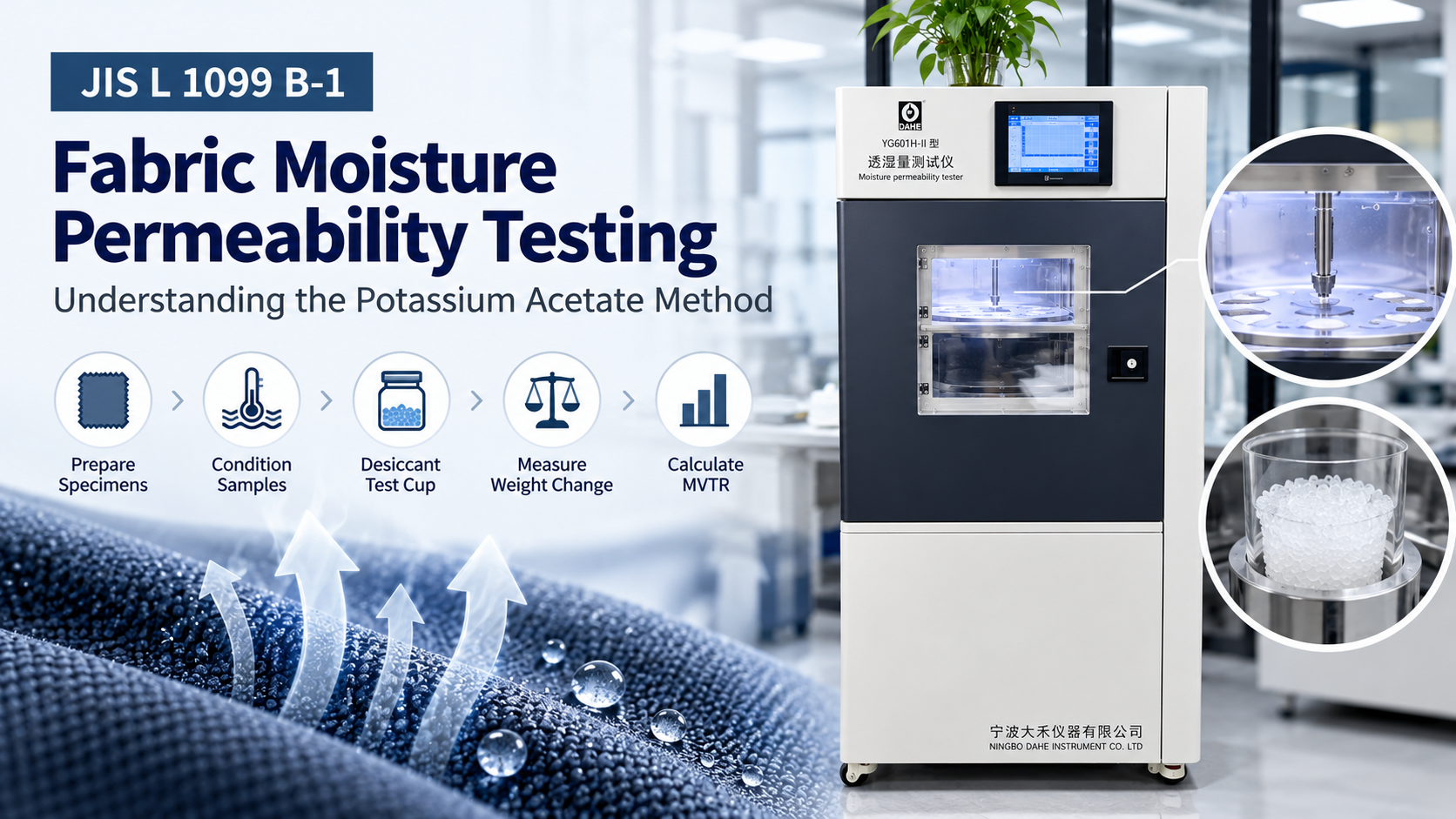 Fabric Moisture Permeability Testing: JIS L 1099 B-1